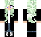 anime mint haired girl