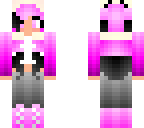black and pink dip dye pigtail girl