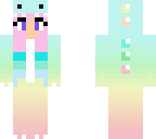 kawaii rainbow hair dino cosplay