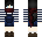 navy blue overalls with scarf 2