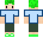 green and blue chibi boy