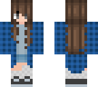 brown haired flannel girl