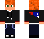 red head pats fan
