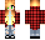 blonde girl with flannel shirt