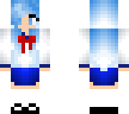 blue-haired school girl