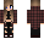 brown hair girl with dark flannel shirt