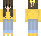 yellow paint hair bow