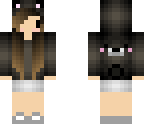 chibi black bear girl