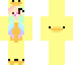 cute rainbowed hair duck baby