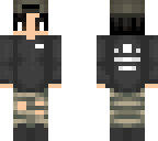 black bush man with camo pants