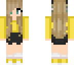 girl with cyan eyes and yellow coat