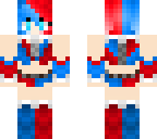 harley quinn red and blue