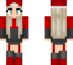 blonde with red and dark grey girl