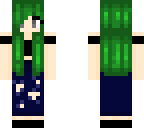 green haired girl