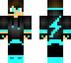 light blue and black