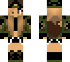 military girl wolf skin