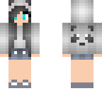 panda girl black blue