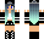 blue hair cute girl