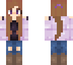 purple girl with ponytail