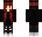 redhead in black and crown
