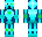 blue cyborg ice panda