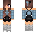 blue flannel and black overalls 
