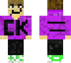 purple man ck on front