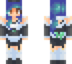 a blue-haired maid