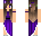 cat girl in purple dress 