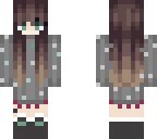 girl grey teal purple