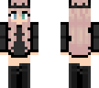 my skin with pink hair and in black