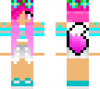 pink and blue wolf girl