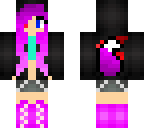 black hooded purple haired wolf girl