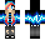 blue and red gamer girl