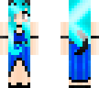 cute girl with blue hair