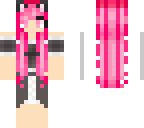 cute red and pink hair girl 