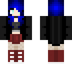 blue hair with pigtail