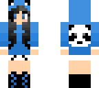 blue panda girl