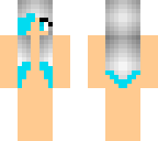white hair teal dip base