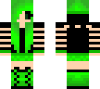 green gothic girl one evil eye one good eye