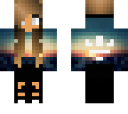 sunset hoodie girl