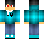 blue boy with determination chara form