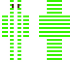 green and white