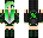 green cute girl