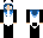 panda onesie blue hair 