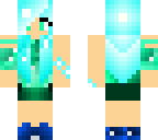 teal galaxy girl with sky hair