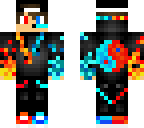 blue fire and red fire mix