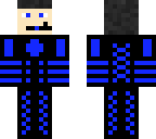 blue future gamer with exoskeleton