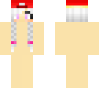 hair base girl in braided pigtails with a hat 