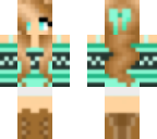 minty girl with swimsuit underneath